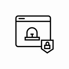 website siren lock icon sign vector