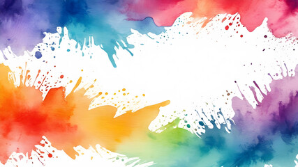 Obraz premium Watercolor template frame design for greeting card. Invitation card template suitable for wedding, greeting, banner, cover. invitation card template design.
