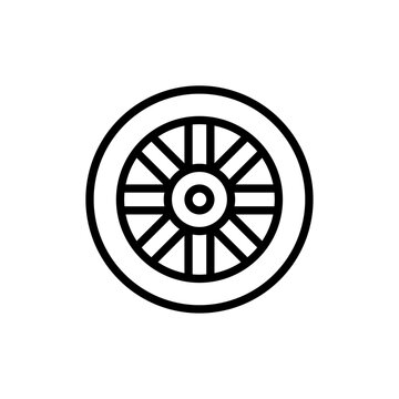 recommend clip art: Car wheel icon logo sign set vector outline