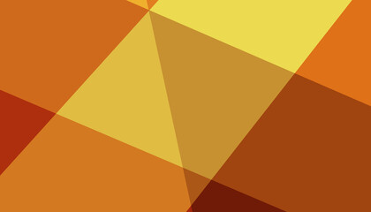 Abstract geometric vector background. Different polygon shades of orange.