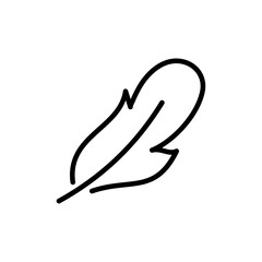 Feather icon logo sign set vector outline