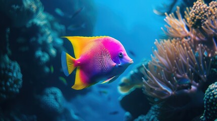 Obraz premium Vibrant Tropical Fish in a Coral Reef