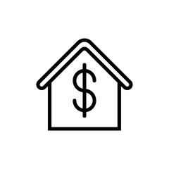 House for sale icon logo sign set vector outline