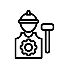 Labour icon logo sign set vector outline