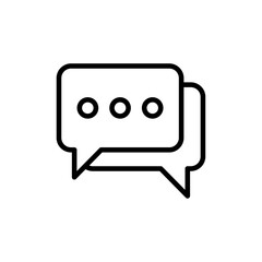 Live chat icon logo sign set vector outline