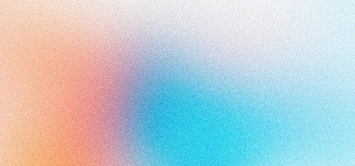 Orange pink blue grainy background, abstract noise texture banner poster header cover wallpaper backdrop design, copy space