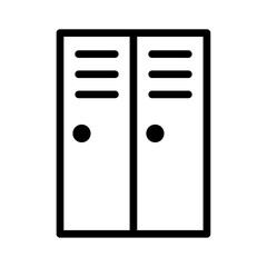 Locker icon logo sign set vector outline