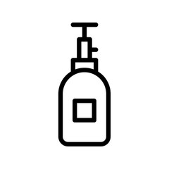 Liquid soap bottle icon logo sign set vector outline