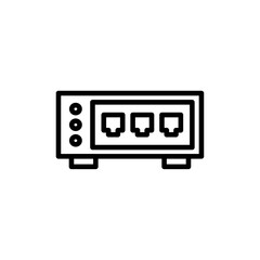 Obraz premium Network switch icon logo sign set vector outline
