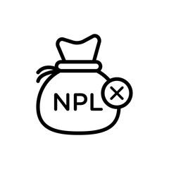 NPL icon logo sign set vector outline