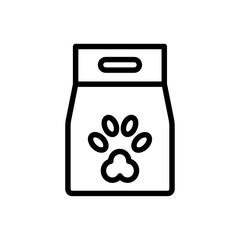 Pet food bag icon logo sign set vector outline
