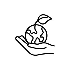 Save environment icon logo sign set vector outline