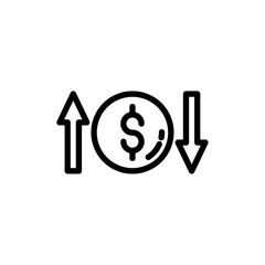 Send money icon logo sign set vector outline