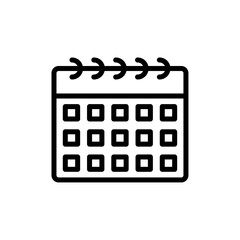 Schedule icon logo sign set vector outline