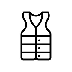 Vest jacket icon logo sign set vector outline