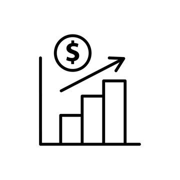 financial growth chart with dollar sign clip art preview