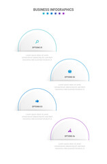 Vertical progress bar featuring 4 arrow-shaped elements, symbolizing the four stages of business strategy and progression. Clean timeline infographic design template. Vector for mobile presentation.