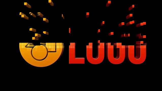 Pixel Block 3D Logo and Text Reveal