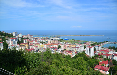 Obraz premium A panoramic view from Rize, Turkey