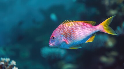 Colorful Fish in Underwater Habitat