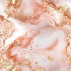 Obraz premium Pink and gold marble texture with fluid abstract patterns