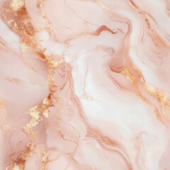 Soft pink and gold marble texture with fluid abstract patterns