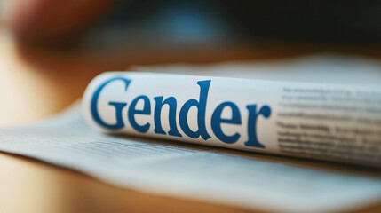 Obraz premium Exploring the concept of gender through a featured article in an everyday newspaper, highlighting current discussions