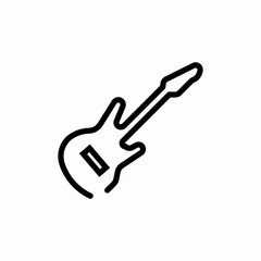 guitar music icon sign vector