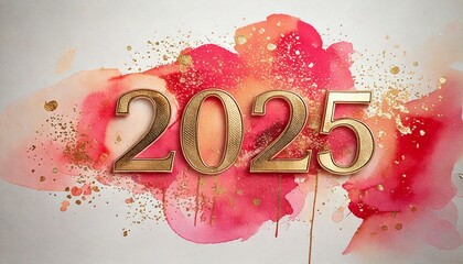 Fototapeta na wymiar Dekoracja, kartka artystyczna na Nowy ROk 2025