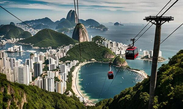 Cable car in Rio de Janeiro.