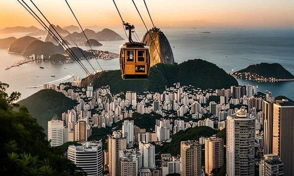 Cable car in Rio de Janeiro.