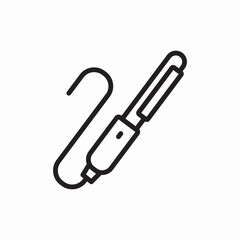 hair comb fan  brush hair dryer icon sign vector