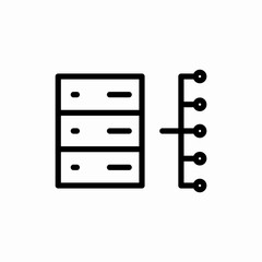 hosting server icon sign vector