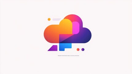 Abstract Cloud Design with Gradient Colors