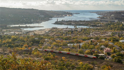 view of the bay in autumn