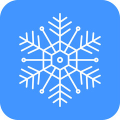 Snowflake icon. Line art illustration of snowflake icon. Snowflake shape. Christmas image. Outline