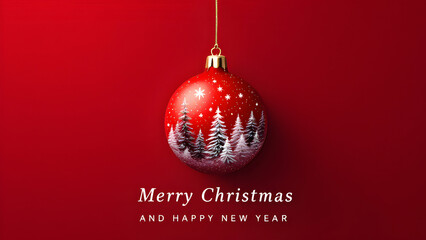 Merry Christmas Ornament Card Desig