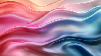 Obraz premium Aesthetic Representation of Flowing Silk Fabric in Vibrant Colors