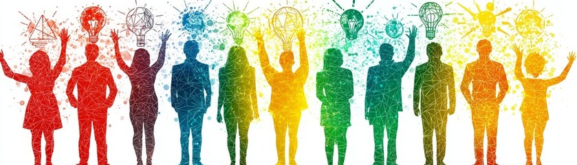 Diverse Team Collaboration A Papercut Style Illustration of Creativity and Innovation