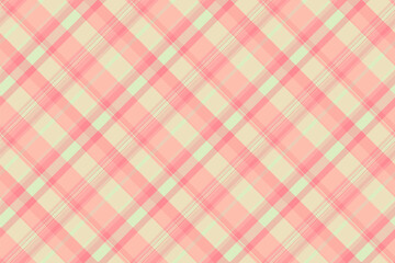 Sparse fabric seamless check, comfort vector plaid textile. Skill texture pattern background tartan in light and red colors.
