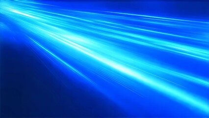 Blaues Licht mit dynamischen Bewegungen im digitalen Raum

