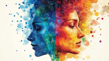 Celebrating Diversity and Collaboration A Watercolor Illustration of Employee Participation in Creative Initiatives