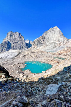 Mountain lake Bugaboos in British Columbia, Canada