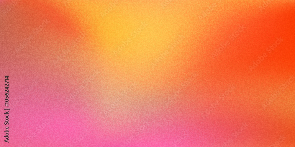 Poster orange gradient background, abstract peach orange grain gradation texture, vector yellow noise textu