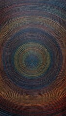 Colorful concentric circles on a textured background create a mesmerizing visual effect. Generative AI