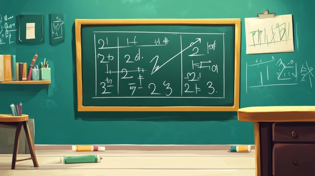 Green Chalkboard Math Images – Browse 18,194 Stock Photos, Vectors, and ...