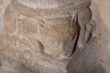 Details of a Church in Romanesque style from Bourgogne, Central France