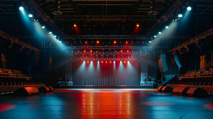 Empty music concert stage