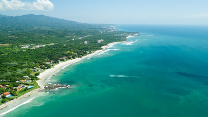 Fototapeta premium Aerial View of Coastline in Punta Mita, Nayarit. Mexico