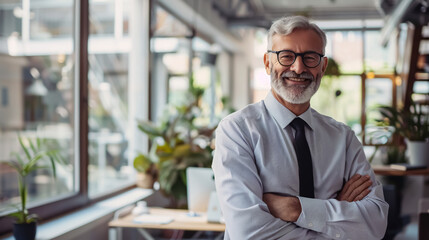 Executive businesswoman standing at the office